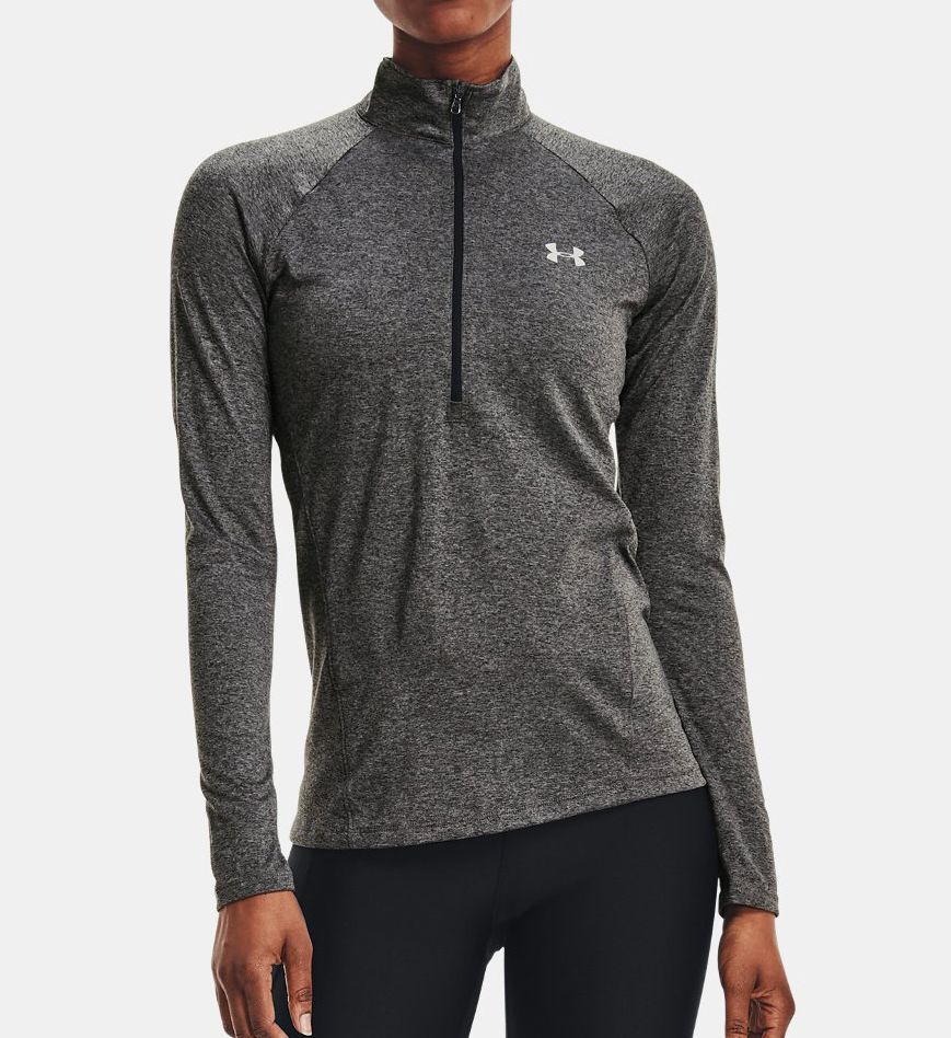 UA Tech Solid 1/2 Zip Long Sleeve Top