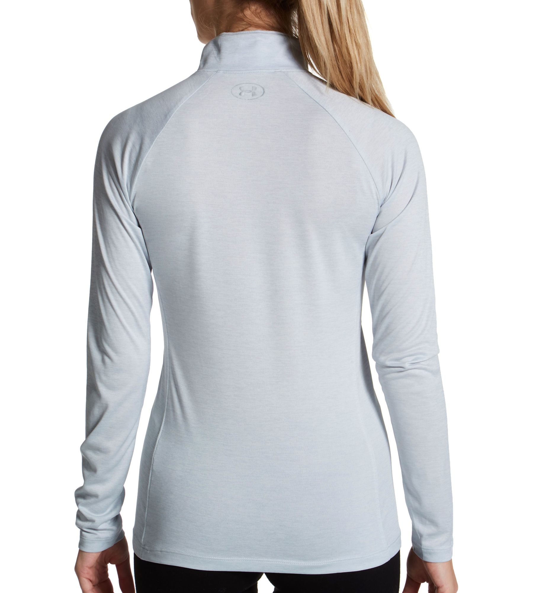 Under Armour UA Tech Twist 1/2 Zip Long Sleeve Top Halo Gray M  - Image 2