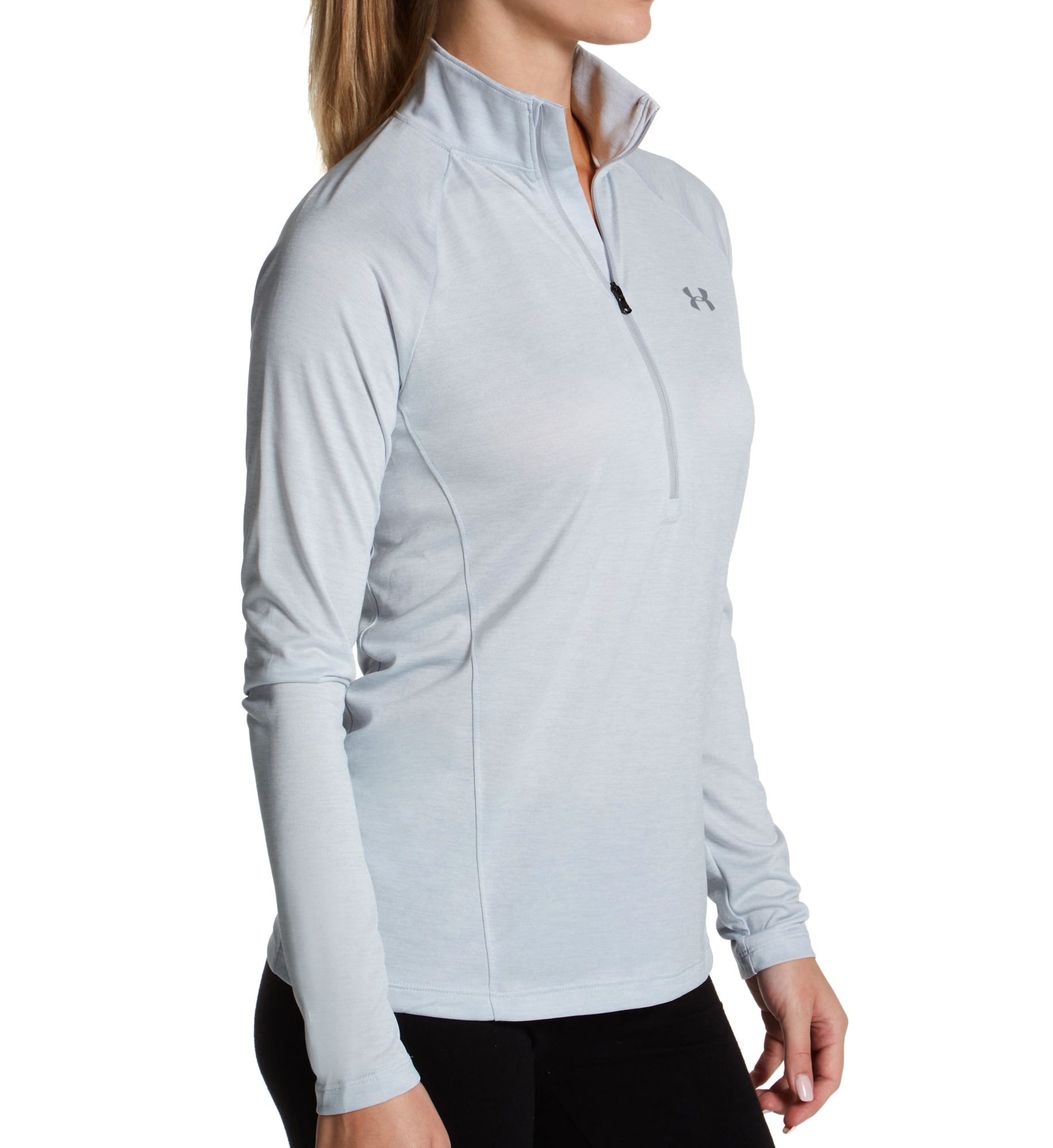 Under Armour UA Tech Twist 1/2 Zip Long Sleeve Top Halo Gray M  - Image 1