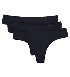 Thong with Laser Cut Edge - 3 Pack Black XL