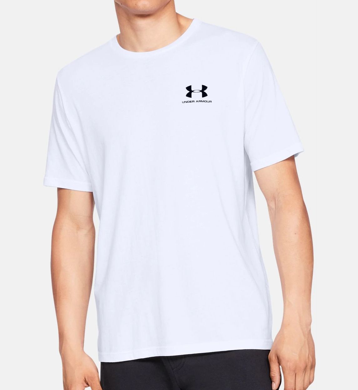 Under Armour Sportstyle Left Chest Tall Man T-Shirt WHT 2XLT  - Image 1