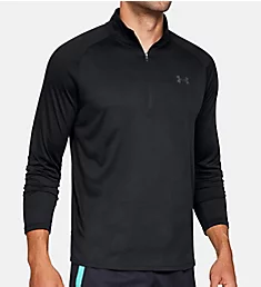 UA Tech 2.0 1/2 Zip Long Sleeve Shirt BLK S