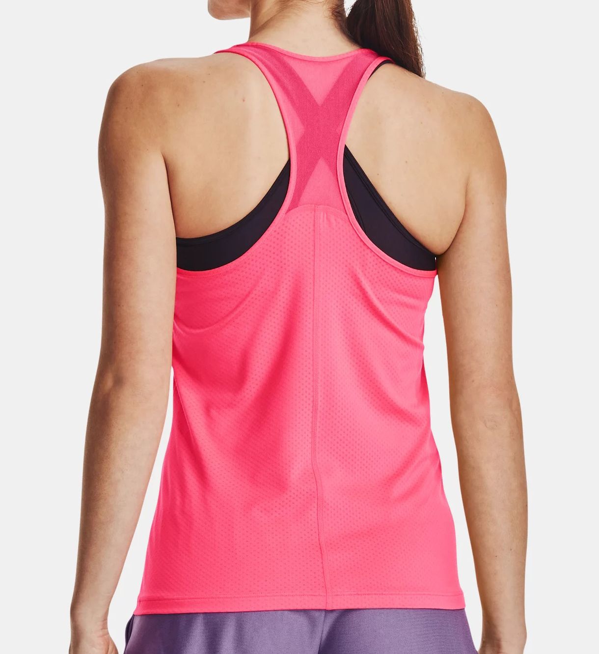 UA HeatGear Armour Racerback Tank Pink Shock XL