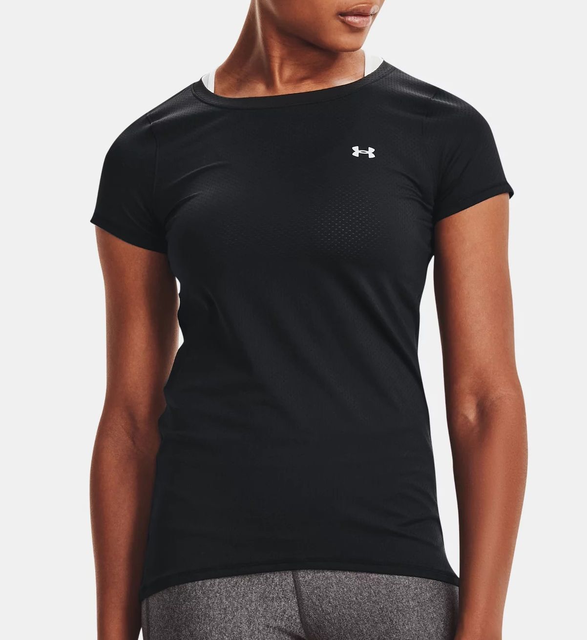 Under Armour HeatGear Armour Short Sleeve Tee Black L  - Image 1
