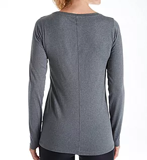 UA HeatGear Armour Long Sleeve Top Pitch Gray S