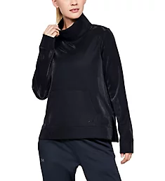 Synthetic Fleece Mock Neck Mirage Pullover Black XS