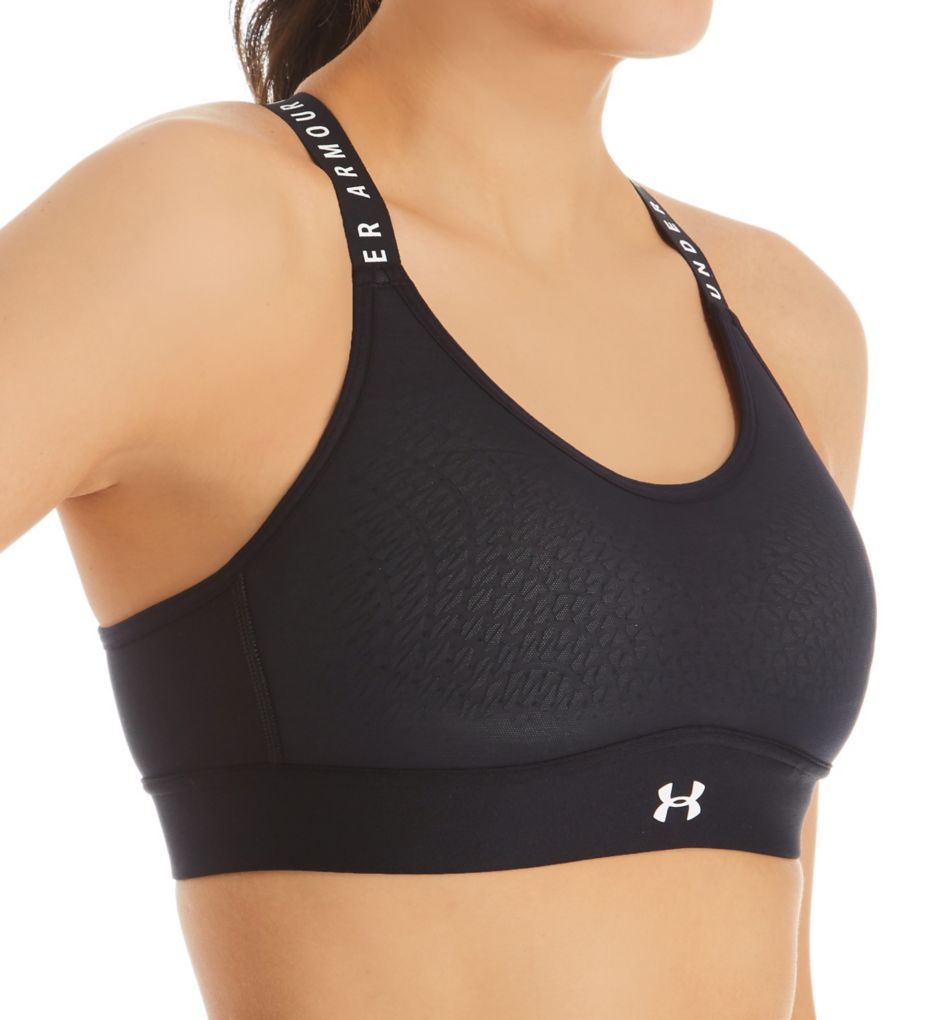 Under Armour Vanish Support Womens Sports Bra Blue Cycling Boxing Gym Workout UA