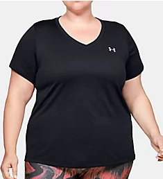 UA Plus Size Tech Solid Short Sleeve T-Shirt Black 1X