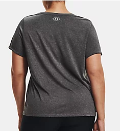 UA Plus Size Tech Solid Short Sleeve T-Shirt Carbon Heather 1X