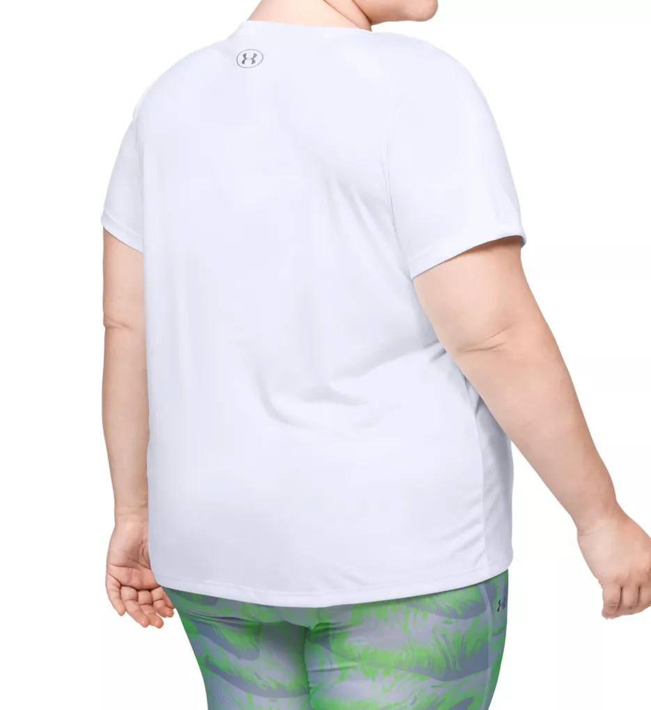 UA Plus Size Tech Solid Short Sleeve T-Shirt White 1X