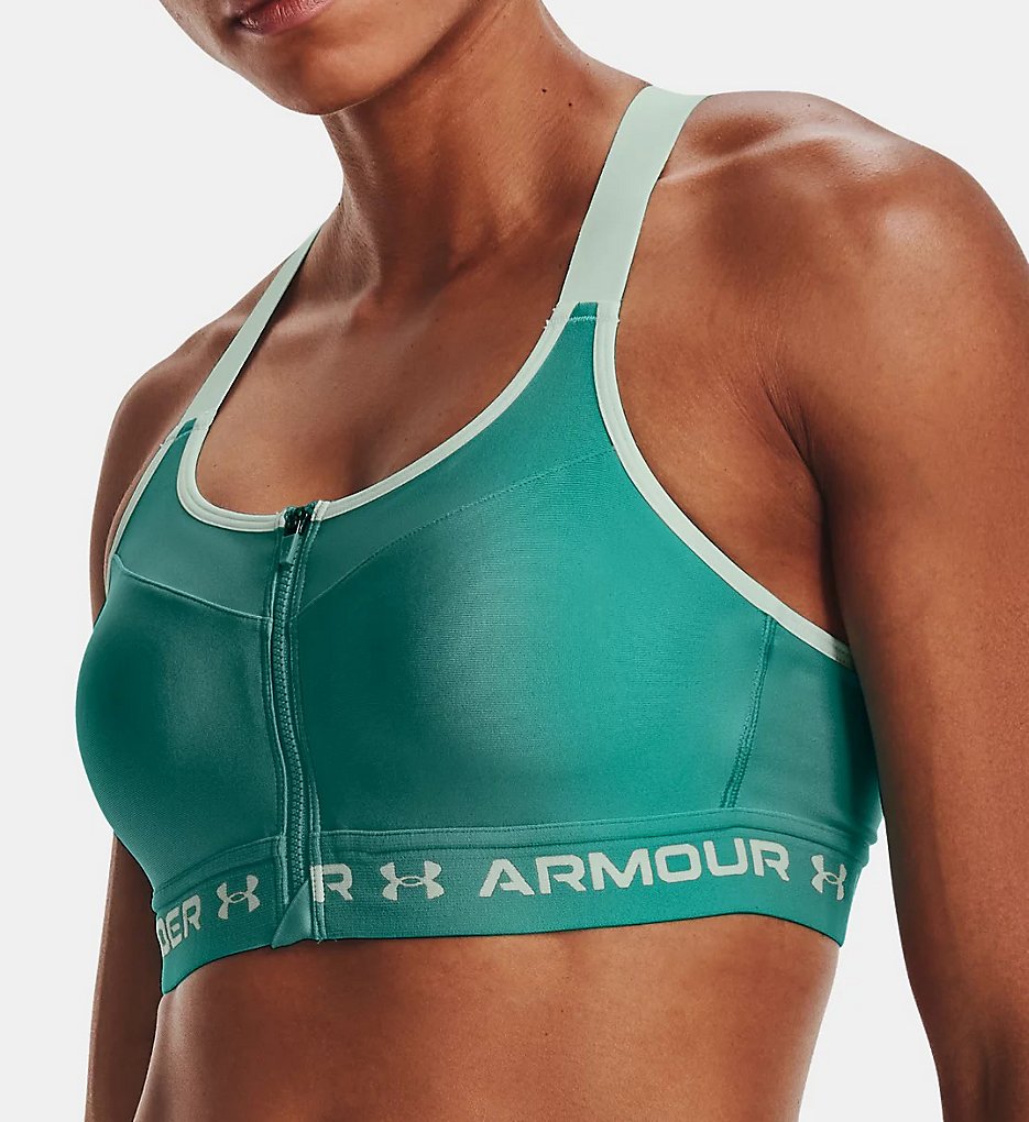 Under Armour : Under Armour 1355110 Armour High Crossback Zip Front Sports Bra (Neptune 38DD)