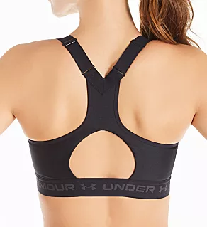 Armour High Crossback Zip Front Sports Bra Black 32D