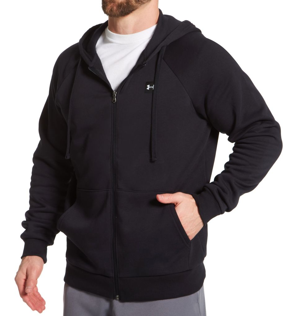 Under Armour Essential Fleece full zip hoodie in black