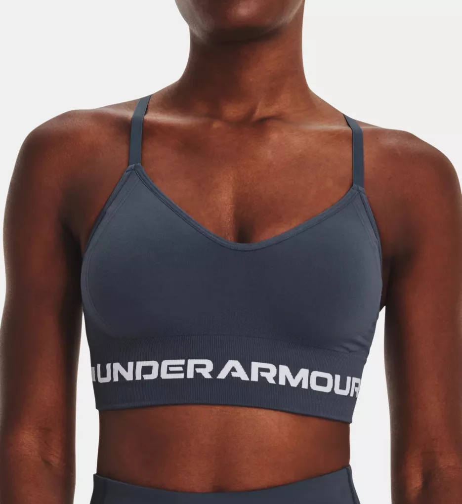 UA Seamless Low Impact Long Sports Bra Retro Purple M