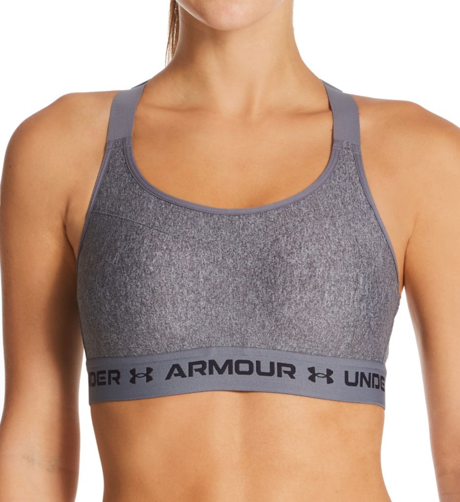 Under Armour (2497325) -- Under Armour 1360570 Armour High Crossback Heather Wireless Sports Bra (Charcoal Light Heather 36A)