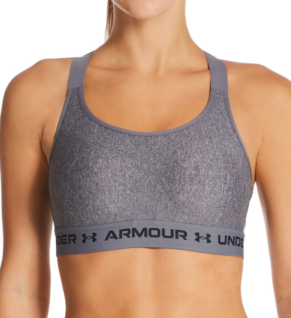 Under Armour Mid Crossback Heather Sports Bra Ladies