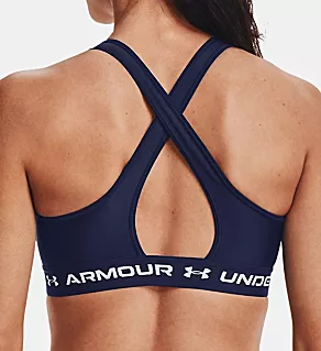 UA Armour Mid Crossback Sports Bra Midnight Navy L