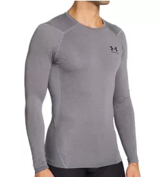 HeatGear Armour Long Sleeve Compression T-Shirt Carbon Heather/Black S