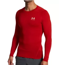 HeatGear Armour Long Sleeve Compression T-Shirt Red L