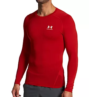 HeatGear Armour Long Sleeve Compression T-Shirt Red 3XL
