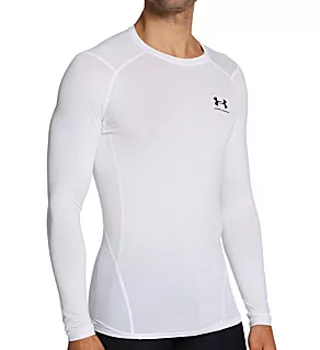 HeatGear Armour Long Sleeve Compression T-Shirt White 2XL