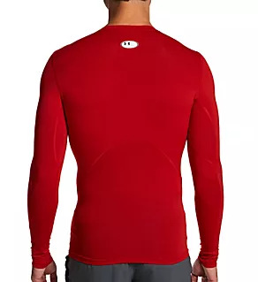 HeatGear Armour Long Sleeve Compression T-Shirt Red 3XL