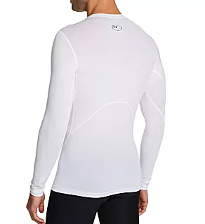 HeatGear Armour Long Sleeve Compression T-Shirt White 2XL