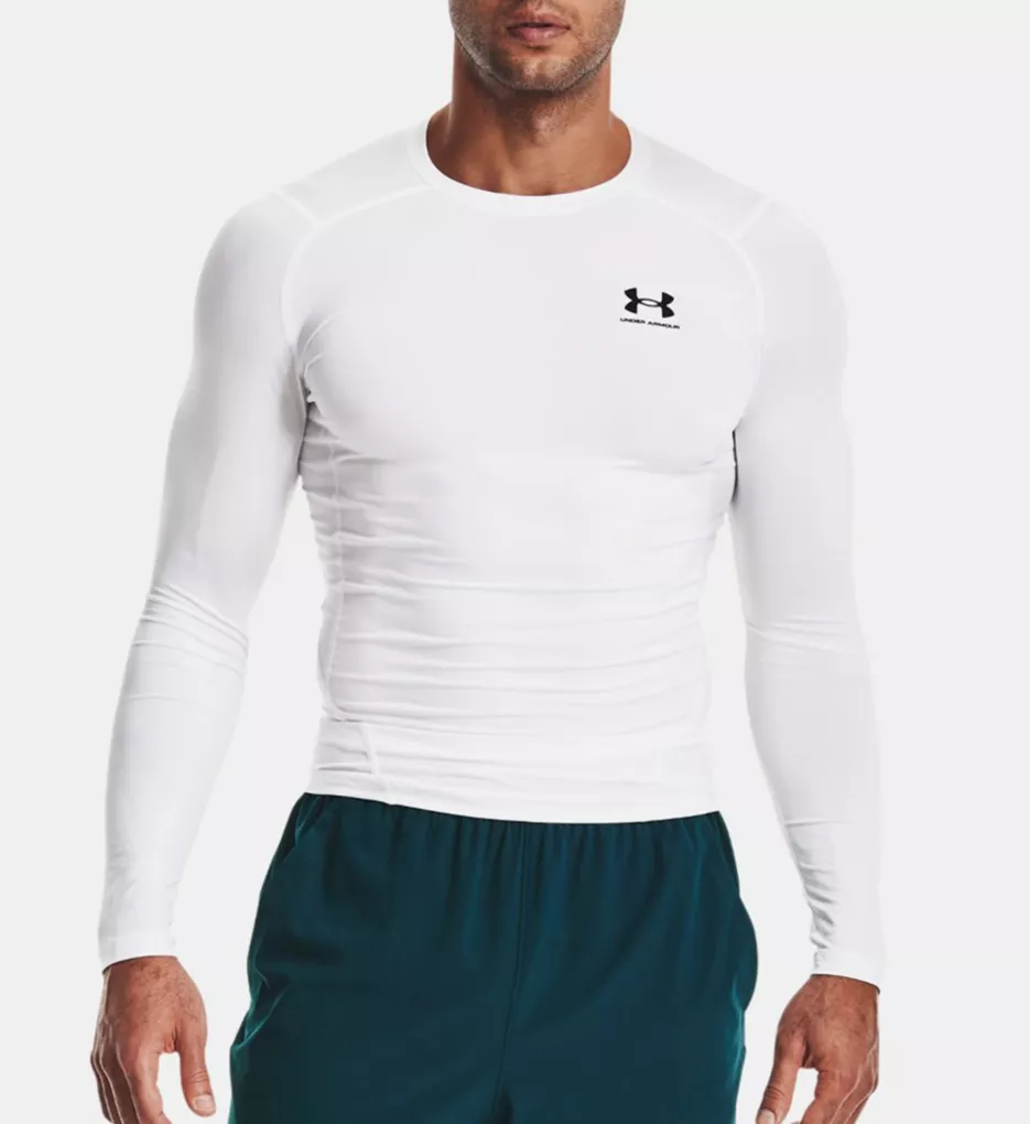 Tall Man HeatGear Long Sleeve Compression T-Shirt White 2XLT