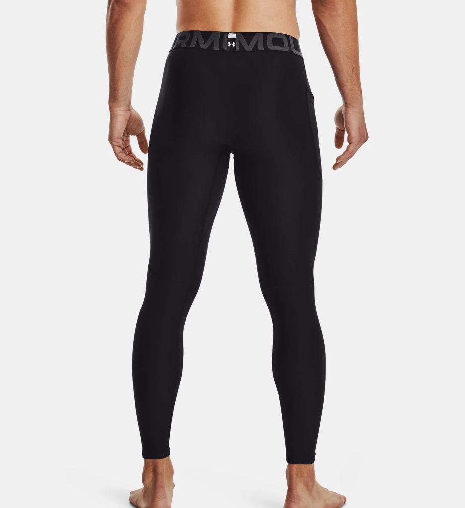 Under Armour Heat Gear Leggings Tight Pants (White-Black)-1361586-100