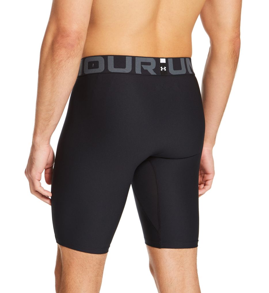 Under Armour Heat Gear Pocket Long Compression Short (Black-Dark