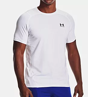 HeatGear Armour Fitted Short Sleeve T-Shirt White 3XL
