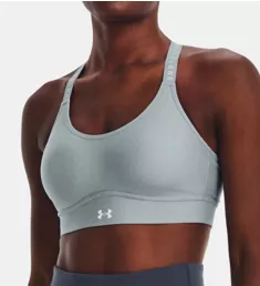 UA Infinity Mid Heather Medium Impact Sports Bra Harbor Blue 2X