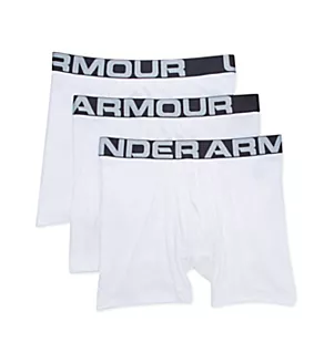 Charged Cotton 6 Inch Boxerjock - 3 Pack White L