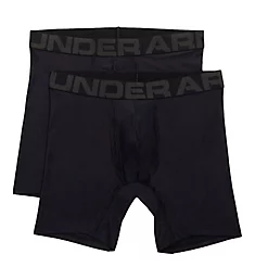 Tech 6 Inch Fitted Boxer Briefs - 2 Pack BLK S