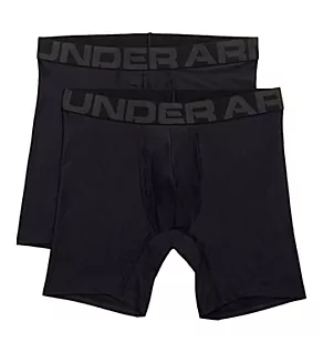 Tech 6 Inch Fitted Boxer Briefs - 2 Pack BLK 2XL