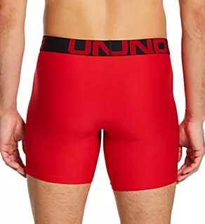 Tech 6 Inch Fitted Boxer Briefs - 2 Pack RDBLK 2XL