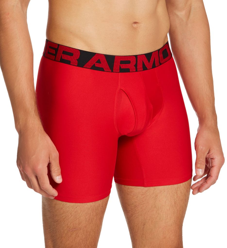 Under Armour Tech 6 Inch Fitted Boxer Briefs - 2 Pack