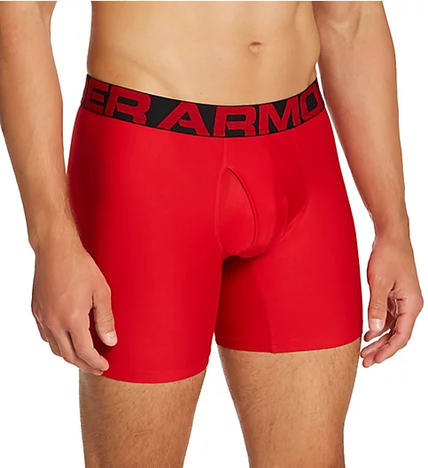 Under Armour Tech 6 Inch Fitted Boxer Briefs - 2 Pack 1363619