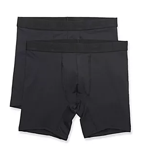 Tech Mesh 6 Inch Boxer Briefs - 2 Pack Black 2XL