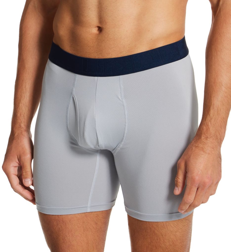 Under Armour Tech Mesh 6 Inch Boxer Briefs - 2 Pack Academy/Mod Gray 5XL  - Image 1