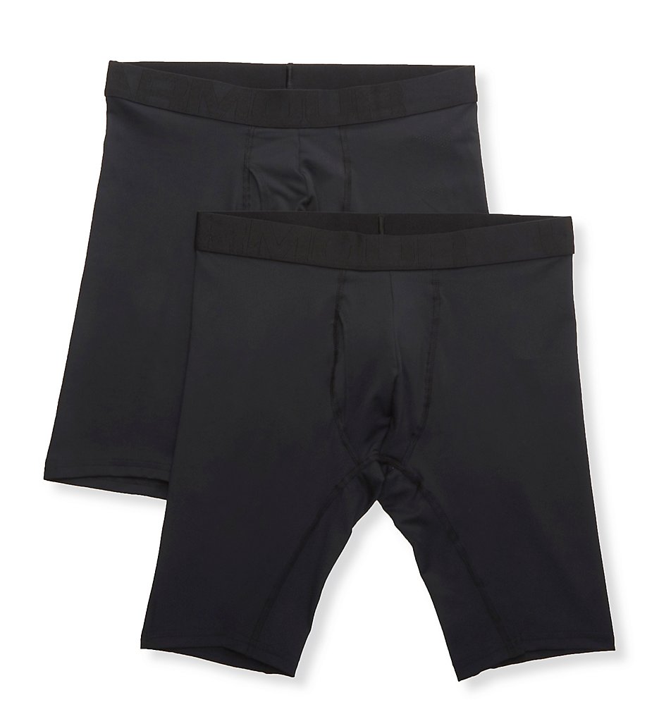 Tech Mesh 9 Inch Boxer Briefs - 2 Pack Black S by Under Armour