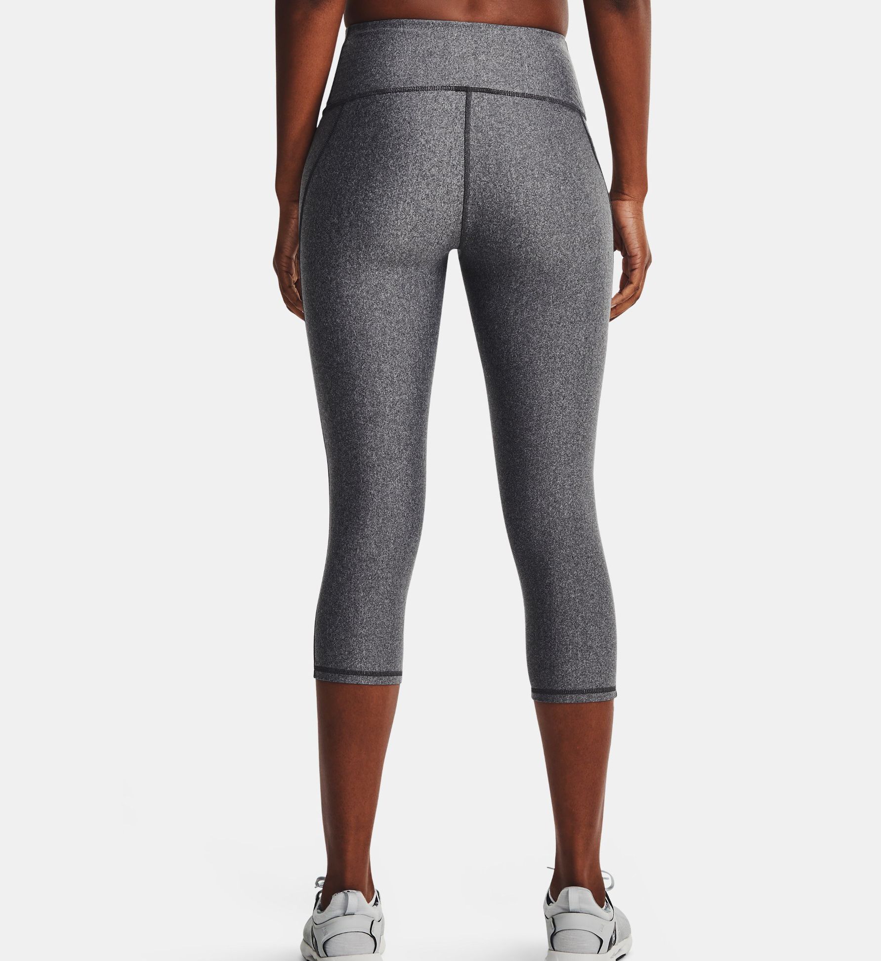 Under Armour HeatGear Hi-Rise Capri Charcoal Light Heather S  - Image 2
