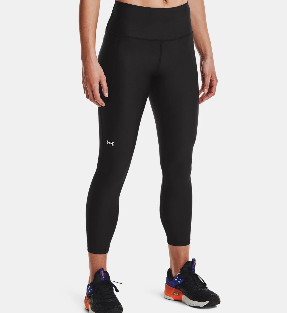 Nike Performance NIKE UNIVERSA WOMEN'S MEDIUM-SUPPORT HIGH-WAISTED CROPPED  LEGGINGS WITH POCKETS - 3/4 sports trousers - black/(black)/black 