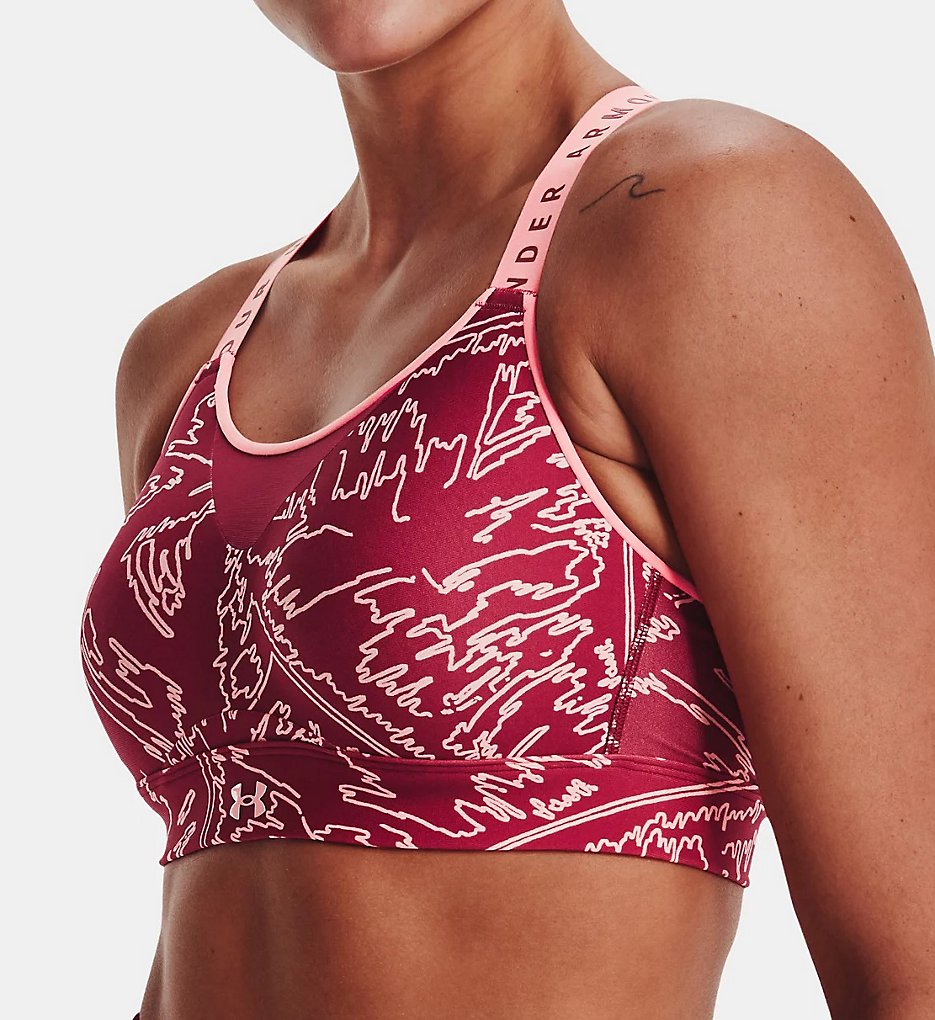 Under Armour : Under Armour 1369026 UA Infinity High Impact Print Sports Bra (Rose/Pink Sands S)