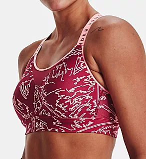 UA Infinity High Impact Print Sports Bra Rose/Pink Sands 2X