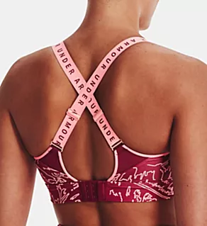 UA Infinity High Impact Print Sports Bra Rose/Pink Sands 2X