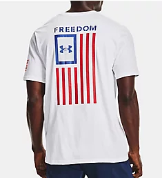 Freedom Crew Neck Flag T-Shirt WHT S