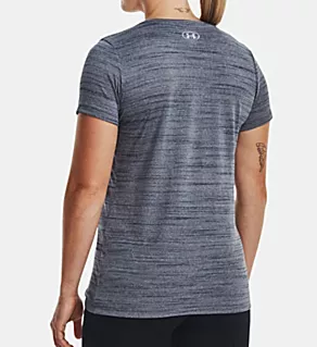 UA Tech Tiger Short Sleeve Crew T-Shirt Downpour Gray M