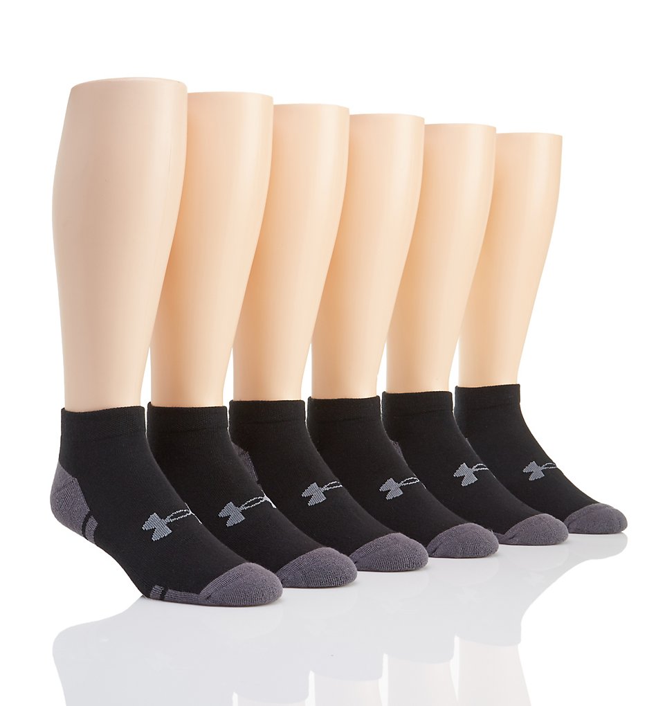 Under Armour U291 Resistor 3.0 Lo Cut Socks - 6 Pack (Black/Graphite)
