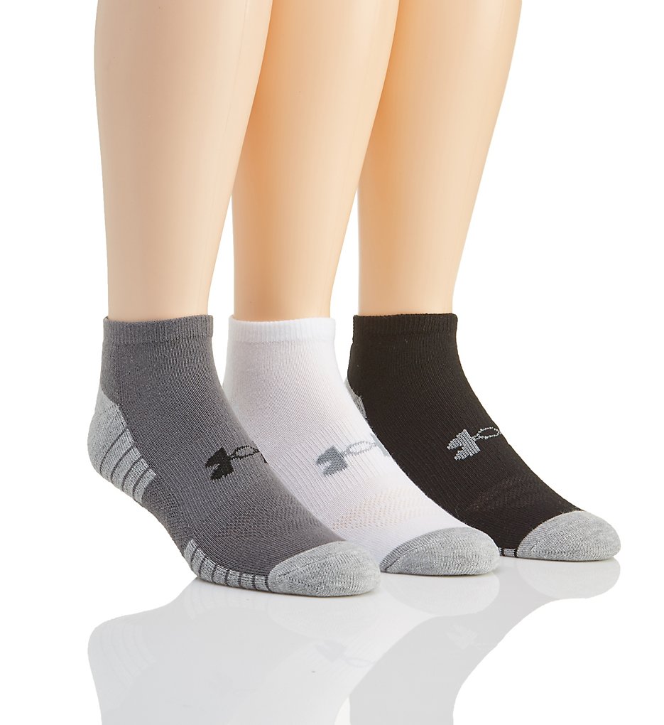 Under Armour U325 HeatGear Performance Tech No Show Socks - 3 Pack (Graphite Assort)